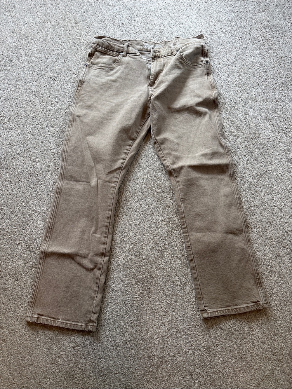 Wrangler Retro Slim Straight Tan Jeans 34x30